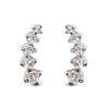 10K White Gold 1/10 Cttw Diamond Journey Style Climber Stud Earrings (H-I Color, I1-I2 Clarity)