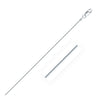 Rhodium Plated 1.2mm Sterling Silver Snake Style Chain