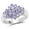 1.61 Carat Genuine Tanzanite .925 Sterling Silver Ring
