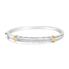 14K Two-Toned Gold Princess Cut Diamond Fashion Bangle (1 cttw, H-I Color, SI1-SI2 Clarity)