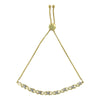 10K Yellow Gold over .925 Sterling Silver 1/10 Cttw Diamond Heart and X-Link 6â€-9â€ Adjustable Bolo Bracelet (H-I Color, I2-I3 Clarity)