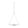.925 Sterling Silver Diamond Cushion Frame Heart-Sides Twist 4â€-10â€ Adjustable Bolo Tennis Bolo Bracelet (I-J Color, I3 Clarity)