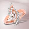 0.29 Carat Genuine White Diamond 14K Rose Gold Ring (E-F Color, SI1-SI2 Clarity)