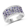 1.23 Carat Genuine Tanzanite .925 Sterling Silver Ring