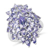 5.27 Carat Genuine Tanzanite .925 Sterling Silver Ring