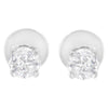 14K White Gold 1/2 Cttw Pie-Cut Diamond Solitaire Stud Earrings (H-I Color, SI1-SI2 Clarity)