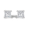 14K White Gold 1/2 Cttw Princess Cut Lab Grown Diamond Solitaire Stud Earrings (F-G Color, VS2-SI1 Clarity)