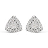 14K White Gold 1/2 cttw Trillion Shaped Diamond Stud Earrings (H-I Clarity, SI2-I1 Color)