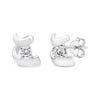 .925 Sterling Silver Round Cut Diamond Fashion Stud Earrings (0.10 cttw, I-J Color, I2-I3 Clarity)