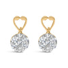 14K Yellow Gold 1ct. TDW Round-cut Diamond Earrings (I-J,SI2-I1)