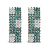 14K Yellow Gold 2 cttw White and Treated Blue Diamond Earrings (H-I, SI1-SI2)