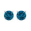 14K White Gold 1.00 Cttw Blue Lab Grown Diamond Stud Earrings with Screw Backs