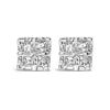 10k Yellow Gold Princess Diamond Quad Stud Earrings (1/4 cttw, J-K Color, I2-I3 Clarity)