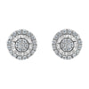 Sterling Silver Diamond Cluster Earrings (1 cttw, I-J Color, I2-I3 Clarity)
