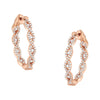 10K Rose Gold Diamond Hoop Earring (1 cttw, H-I Color, I1-I2 Clarity)