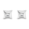 10K White Gold 1/2 Cttw Invisible Set Princess-Cut Diamond Stud Earrings (H-I Color, SI2-I1 Clarity)