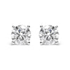 IGI Certified 14K White Gold 5.00 Cttw Round Brilliant-Cut Lab Grown Diamond Classic 4-Prong Stud Earrings with Screw Backs (F-G Color, SI1 Clarity)