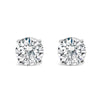AGS Certified 14K White Gold 1.0 Cttw 4-Prong Set Brilliant Round-Cut Solitaire Diamond Push Back Stud Earrings (H-I Color, SI2-I1 Clarity)