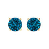 14K White Gold 1.00 Cttw Blue Lab Grown Diamond Stud Earrings with Screw Backs