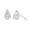 14K White Gold 1/2 Cttw Pear Shape Solitaire Lab Grown Diamond Stud Earrings (F-G Color, VS2-SI1 Clarity)