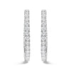14K White Gold 5.00 Cttw Lab Grown Diamond Inside Out Hoop Earrings (F-G Color, VS1-VS2 Clarity)