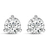 14K White Gold 2.0 Cttw 3-Prong Martini Set Brilliant Round-Cut Solitaire Lab Grown Diamond Screwback Stud Earrings (F-G Color, VS1-VS2 Clarity)