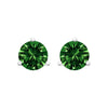 14K White Gold 1.0 Cttw 3-Prong Martini Set Lab Grown Green Diamond Solitaire Stud Earrings