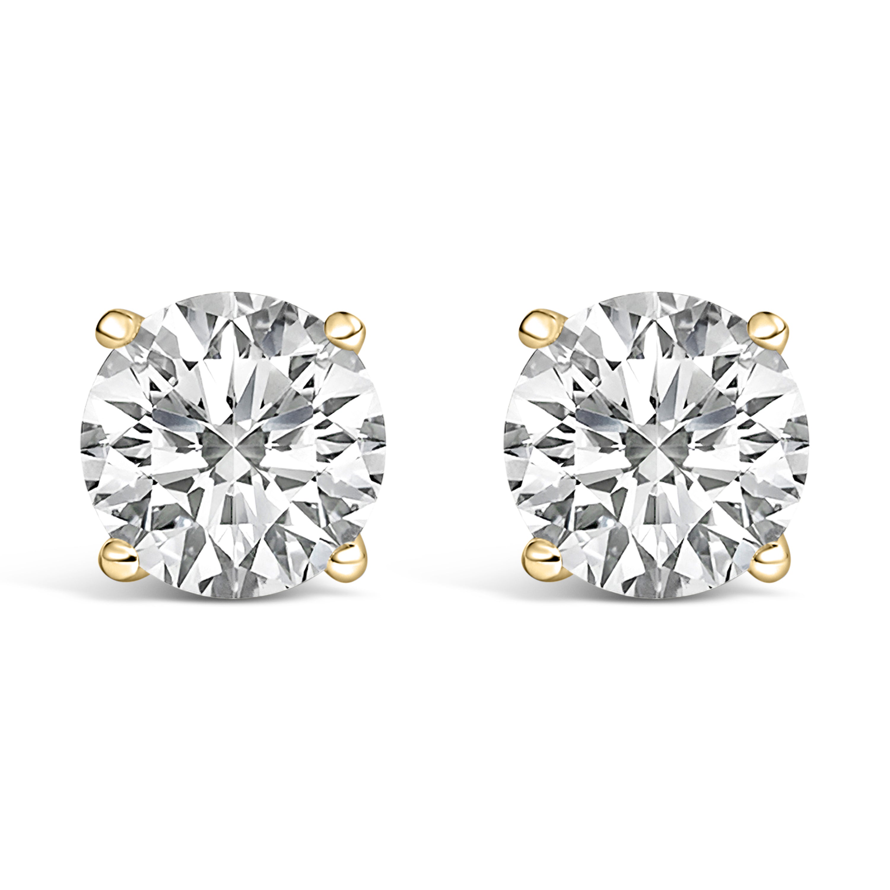 14K White Gold 1.00 Cttw Lab Grown Diamond Solitaire Stud Earrings