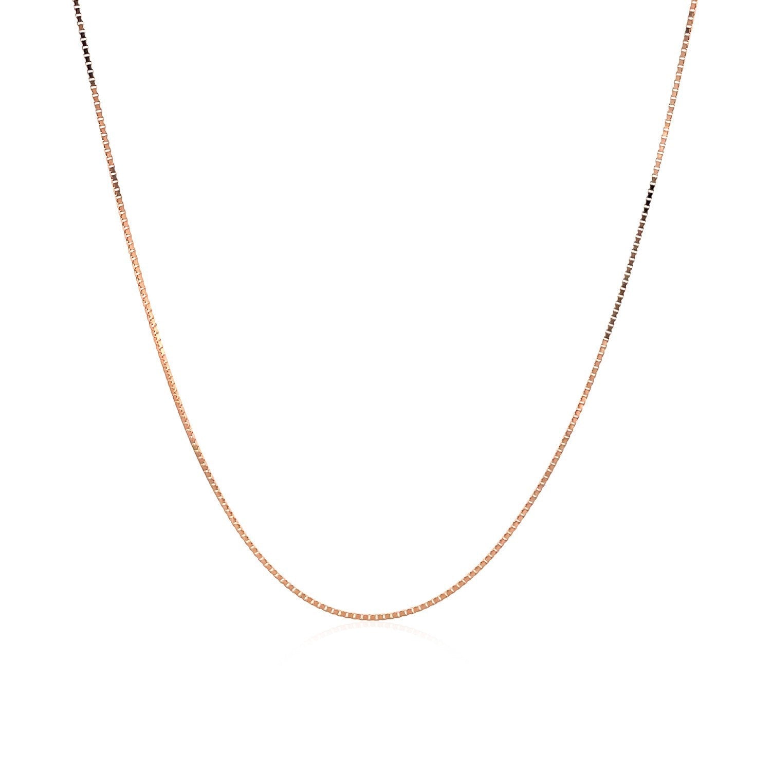 14k Rose Gold Classic Box Chain 0.6mm