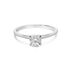 14K White Gold 1/2 Cttw Round Lab Grown Diamond 4 Prong Solitaire Engagement Ring (F-G Color, VS2-SI1 Clarity) - Size 7