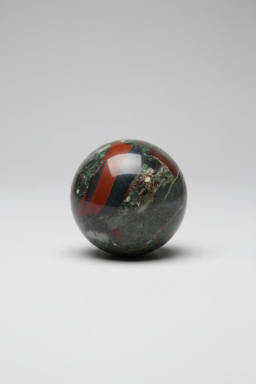 Polished Red Jasper and Mixed Mineral Stone Sphere