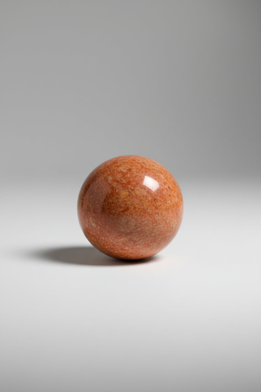 Polished Orange Calcite Crystal Sphere