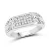 0.27 Carat Genuine White Diamond .925 Sterling Silver Ring
