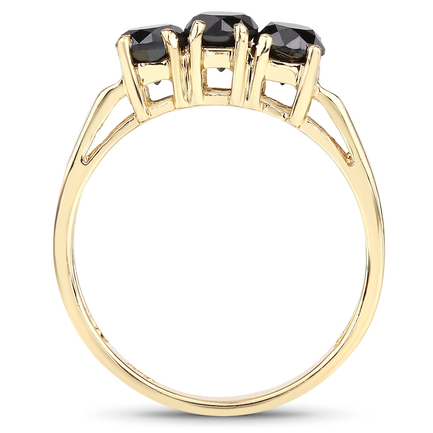 0.99 Carat Genuine Black Diamond .925 Sterling Silver Ring
