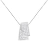 14KT White Gold Diamond Box Pendant Necklace (1 cttw, H-I Color, SI2-I1 Clarity)