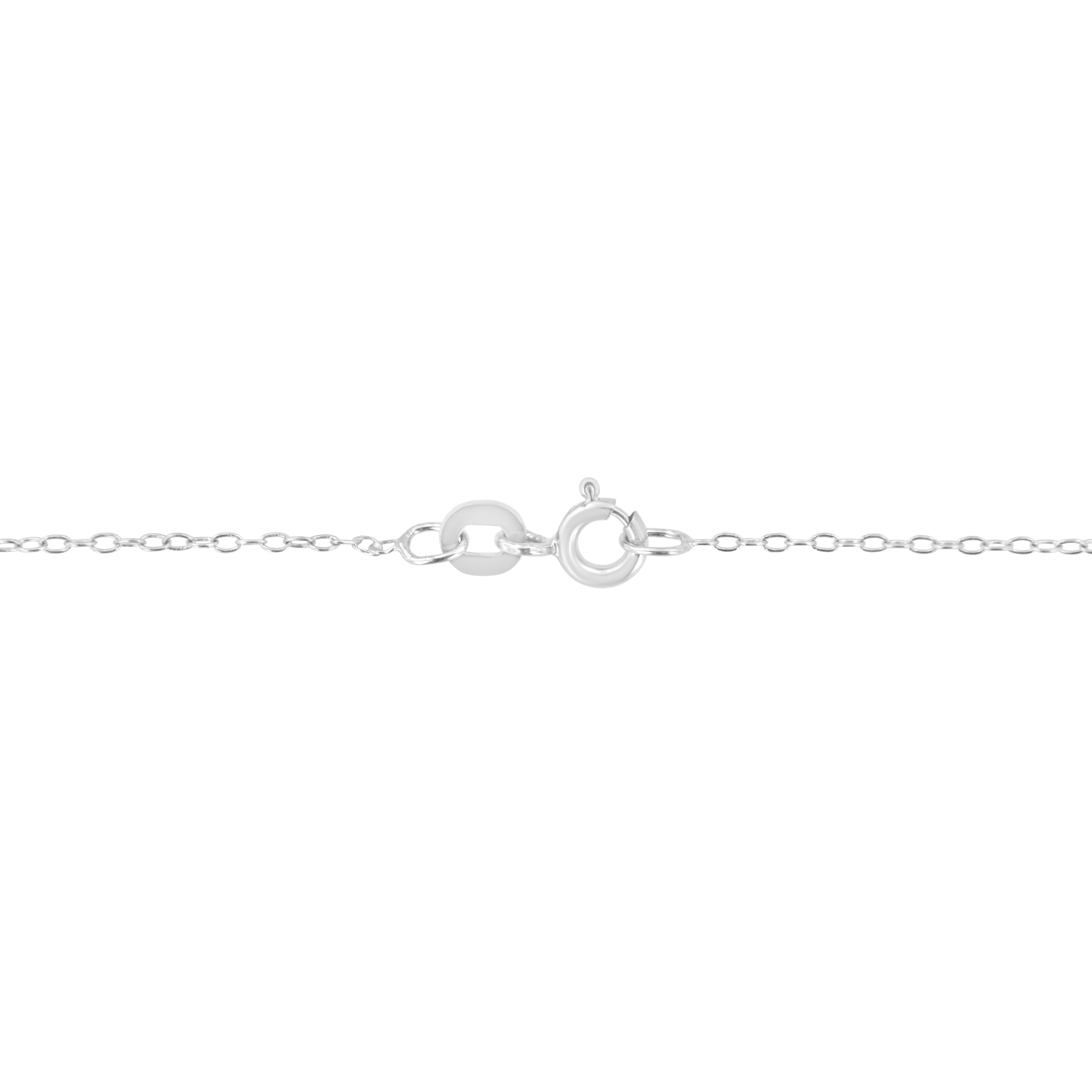 14K White Gold 1/4 Cttw Round-Cut Graduating Diamond Open Circle Hoop 18" Pendant Necklace (J-K Color, I1-I2 Clarity)