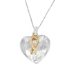 10K Yellow Gold Over Silver Heart Pendant Necklace