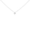 10K White Gold 1/10 Cttw Bezel Set Solitaire Princess Cut Diamond Kite Shaped Pendent Necklace - 18" Inches