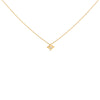 10K Yellow Gold 1/5 Cttw Bezel Set Princess Diamond Kite Shaped Solitaire Pendent Necklace