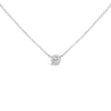 14K White Gold 1.00 Cttw Bezel Set Round Lab-Grown Diamond Solitaire 18" Pendant Necklace (F-G Color, VS1-VS2 Clarity)