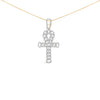 Men's 10K Yellow Gold 1.00 Cttw Ankh Cross Pendant