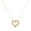 10K Yellow Gold Flashed .925 Sterling Silver 1/2 Cttw Champagne Diamond Miracle Plate Heart Pendant Necklace (K-L Color, I1-I2 Clarity) - 18"