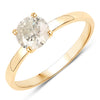 0.90 Carat Genuine TLC Diamond 14K Yellow Gold Ring