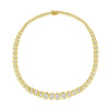 10K Yellow Gold 4 cttw Brilliant Round-Cut Diamond Graduating Riviera Statement Necklace (H-I Color, I2-I3 Clarity)