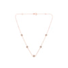 Yellow Color Plated Sterling Silver Diamond Station Necklace (1/2 cttw, K-L Color, I2-I3 Clarity)