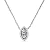 10K White Gold 1/10 Cttw Miracle Set Round-Cut Diamond Square Shape 18" Pendant Necklace (H-I Color, SI2-I1 Clarity)