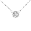10K White Gold 1/4 Cttw Diamond Flower Pendant Necklace (I-J Color, I2-I3 Clarity) - Adjustable 16-18" chain