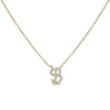 10K White Gold Diamond Accent "A" Initial Script Style Pendant Necklace