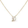 10K White Gold Diamond Accent "A" Initial Script Style Pendant Necklace