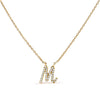 10K White Gold Diamond Accent "A" Initial Script Style Pendant Necklace